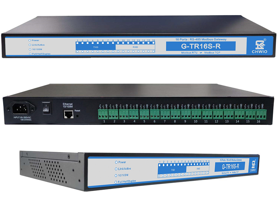 G-TR16S-R工業(yè)級(jí)十六口RS485串口Modbus網(wǎng)關(guān) Modbus RTU和Modbus TCP協(xié)議轉(zhuǎn)換器串口服務(wù)器